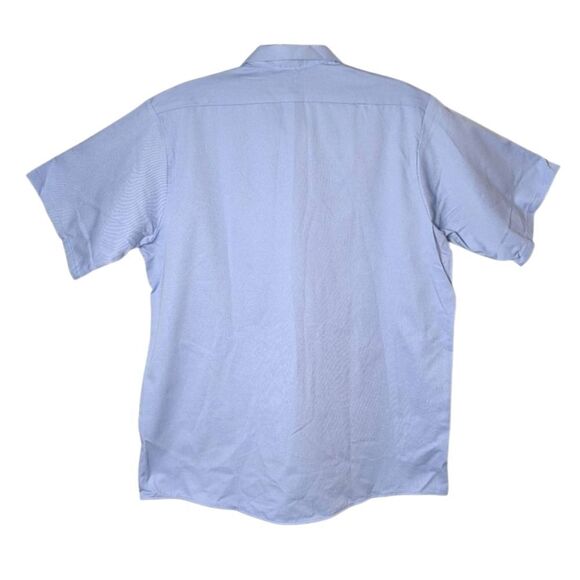 Red Kap Boeing Employee Short Sleeve Blue Cotton Button Down Shirt Men's L - Picture 2 of 4